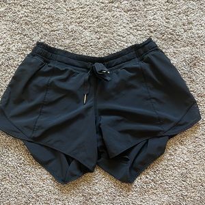 Black lululemon running shorts